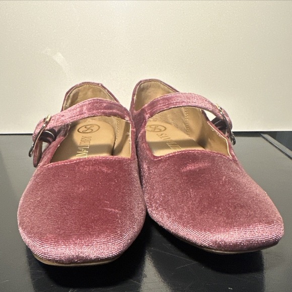 Sam & Libby Women Size 8.5 Fredi Mary Jane Flat Black Cherry - Picture 7 of 11